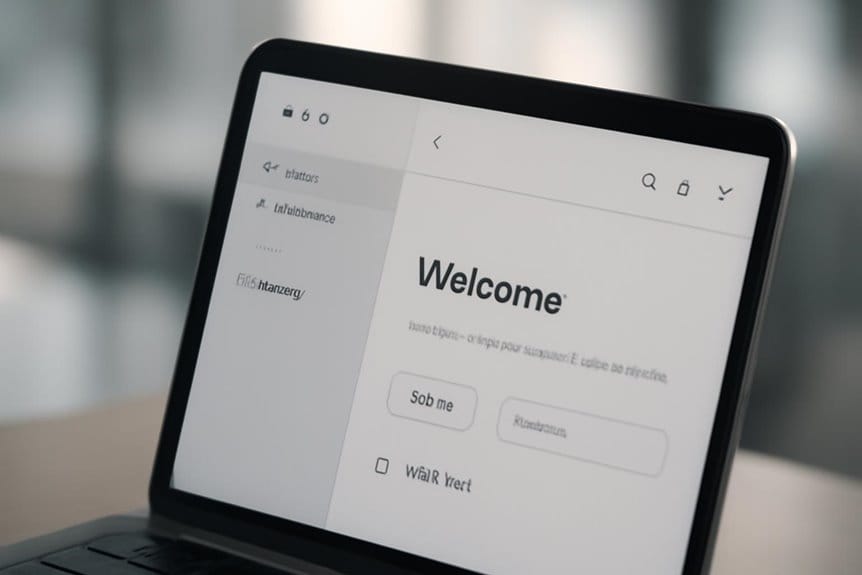 modern clean user interface